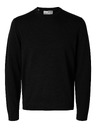 SELECTED Мъжки merino пуловер черен