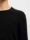 SELECTED Мъжки merino пуловер черен