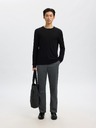 SELECTED Мъжки merino пуловер черен