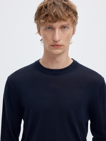 SELECTED Мъжки мерино пуловер navy blazer