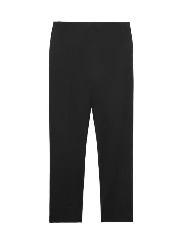 Marks & Spencer Панталони тесен крой с преди плисе Marks & Spencer черни
