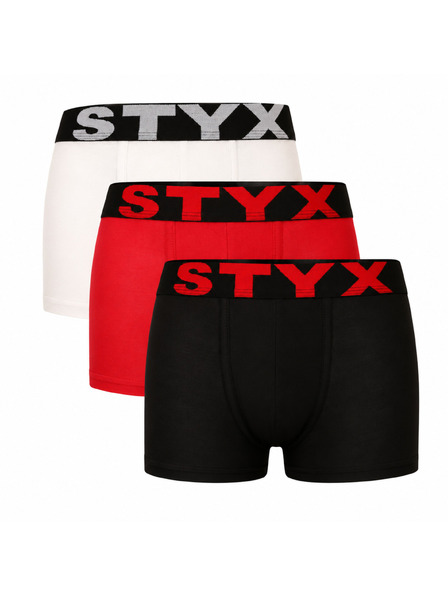 Styx Комплект три - детски боксерки Styx спортна гума многоцветни