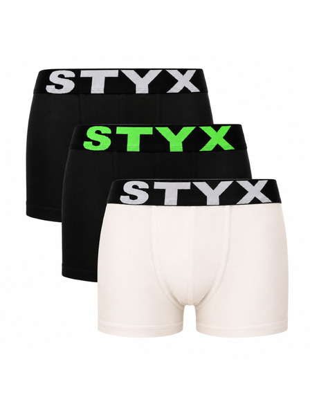 Styx Комплект три - детски боксерки Styx спортна гума многоцветни