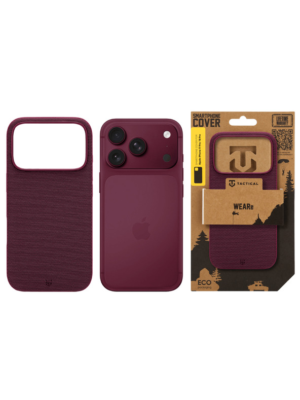 Tactical Tactical MagForce WEARe Калъф за Apple iPhone 17 Pro/18 Pro Burgundy