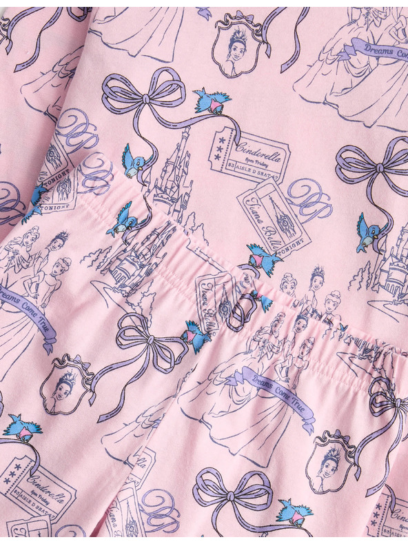 Marks & Spencer Пижама от чист памук Disney Princess™ (1-8 години) Marks & Spencer синя