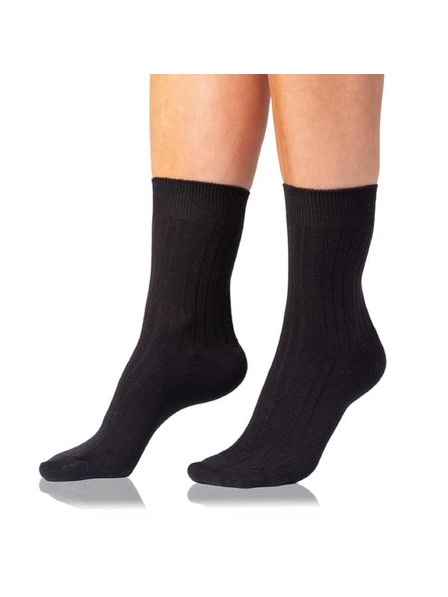Bellinda COTTON RIB SOCKS - Дамски памучни чорапи - черен