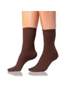 Bellinda COTTON RIB SOCKS - Дамски памучни чорапи - кафяв
