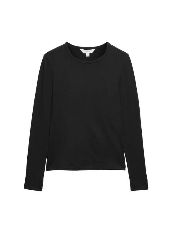 Marks & Spencer Туника от ултрамек материал Marks & Spencer черна