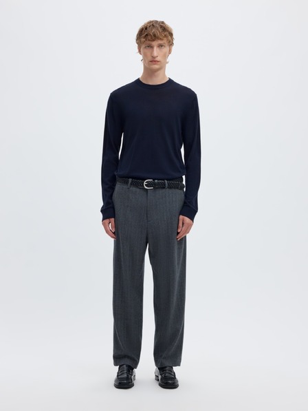 SELECTED Мъжки мерино пуловер navy blazer