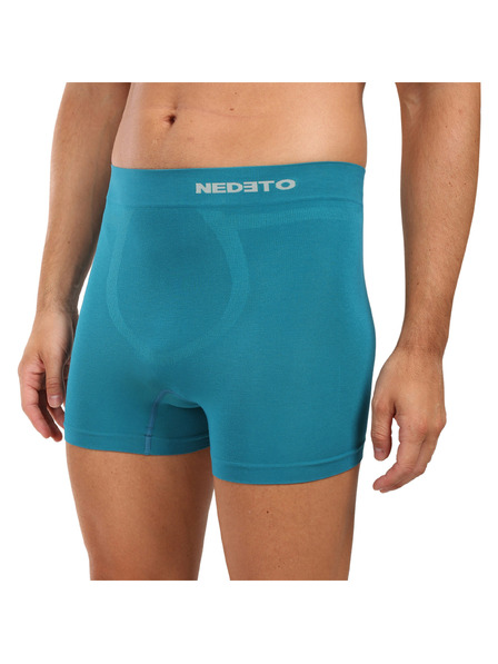 Nedeto Комплект три - мъжки боксерки Nedeto безшевни бамбукови петролни