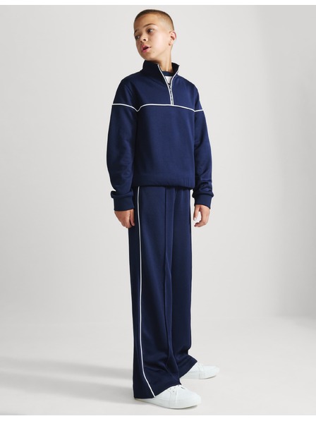 Marks & Spencer Спортни панталони с широки крачоли и странична лента (6–16 години) Marks & Spencer морска синя