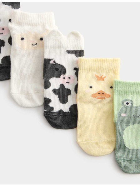 Marks & Spencer 5 чифта чорапи с висок процент памук и животински мотив Marks & Spencer многоцветна