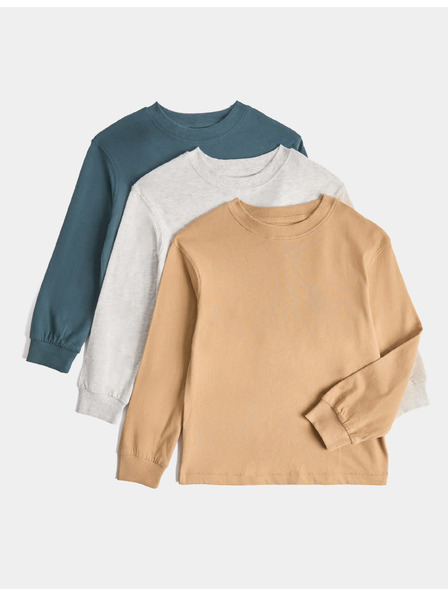 Marks & Spencer Памучни топове, 3 броя в опаковка (2-8 години) Marks & Spencer зелена