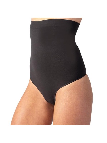 Bellinda INVISIBLE SILHOUETTE HIGH WAIST THONG - Дамски моделиращ тангa с висока талия - черна
