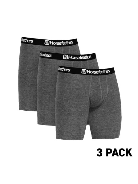 Horsefeathers Боксерки Dynasty Long 3Pack - heather anthracite