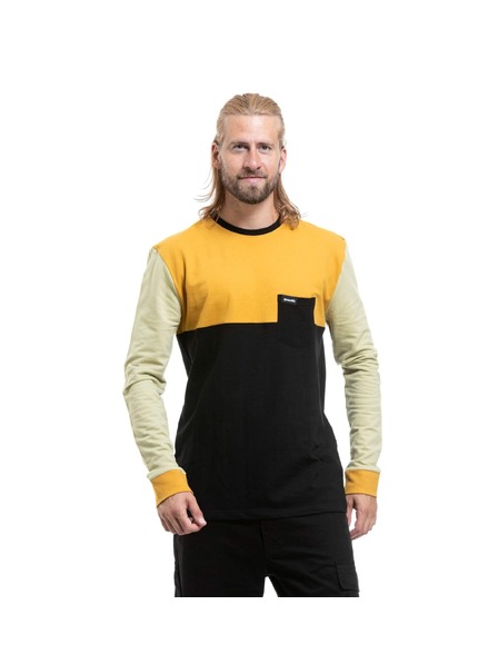Meatfly Мъжка тениска с дълги ръкави Meatfly Harvey Olive Light / Honey