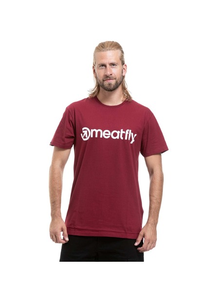 Meatfly Мъжка тениска Meatfly MF Logo Brown Red