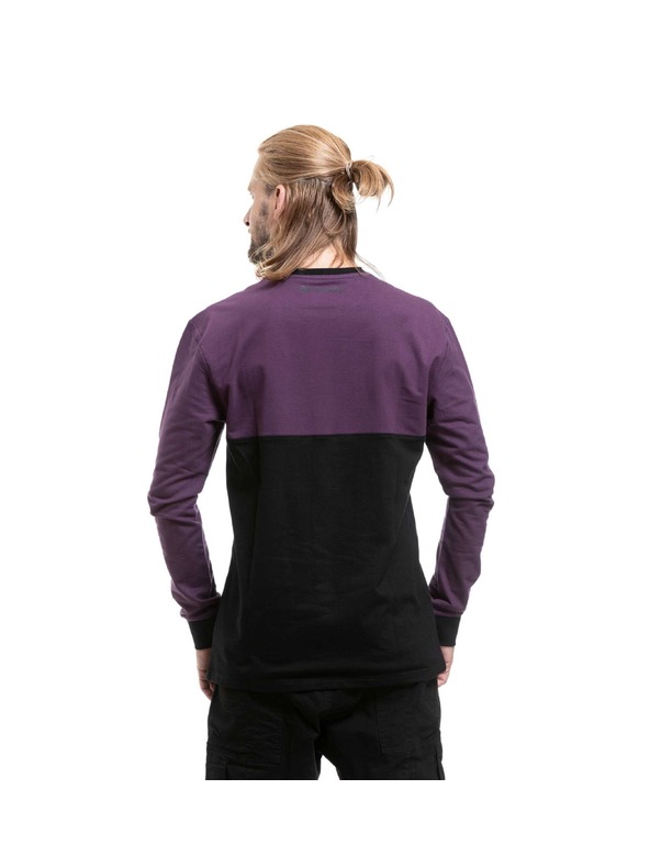 Meatfly Meatfly мъжка тениска с дълъг ръкав Harvey Deep Purple / Black