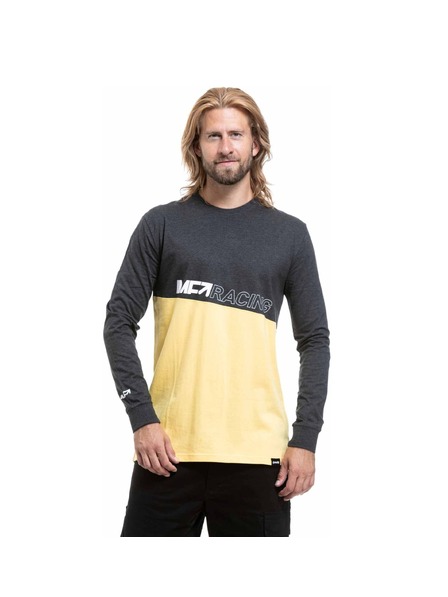 Meatfly Meatfly мъжка тениска с дълъг ръкав Judgement Yellow Cream / Charcoal Heather