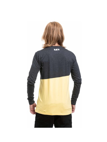 Meatfly Meatfly мъжка тениска с дълъг ръкав Judgement Yellow Cream / Charcoal Heather