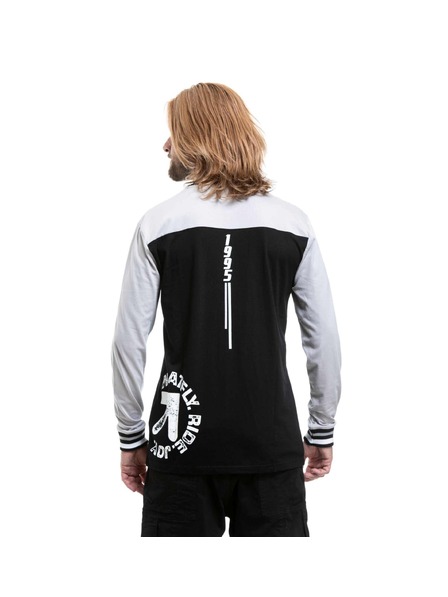 Meatfly Meatfly мъжка тениска с дълъг ръкав Judgement Quiet Gray / Black