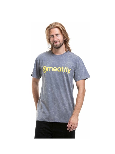 Meatfly Meatfly мъжка тениска MF Logo Pewter Acid Wash