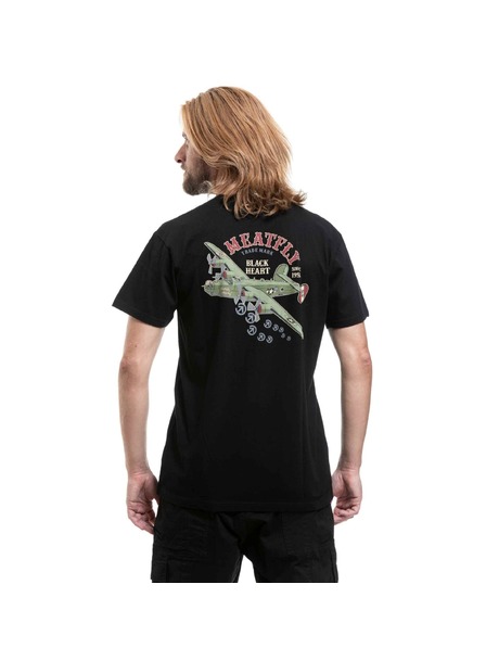 Meatfly Мъжка тениска Meatfly Black Heart Blue Black