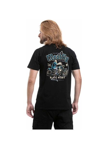Meatfly Мъжка тениска Meatfly Black Heart Skull Black