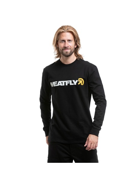 Meatfly Мъжка тениска с дълъг ръкав Meatfly Longex Black
