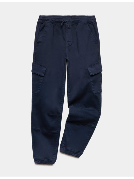 Marks & Spencer Еластични джобни панталони с висок хлопков дял (6–16 години) Marks & Spencer морско синьо