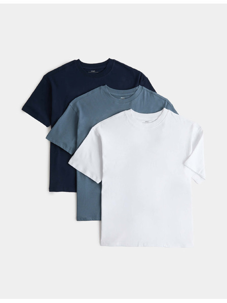 Marks & Spencer Еноцветна тениска от чист памук, 3 бр. (6–16 години) Marks & Spencer морско синьо
