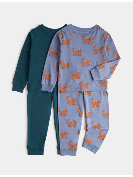 Marks & Spencer Пижамен комплект от чист памук със кученце мотив, 2 бр. (1–8 години) Marks & Spencer многоцветен