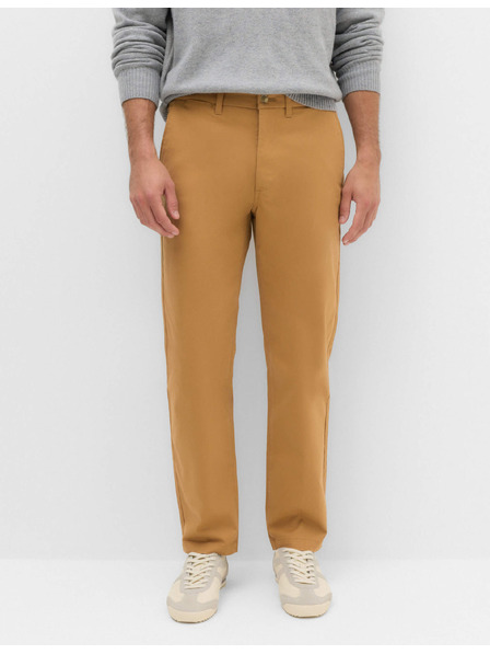 Marks & Spencer Памучни chino панталони Heritage нормална кройка Marks & Spencer кафяв