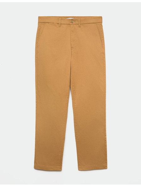 Marks & Spencer Памучни chino панталони Heritage нормална кройка Marks & Spencer кафяв