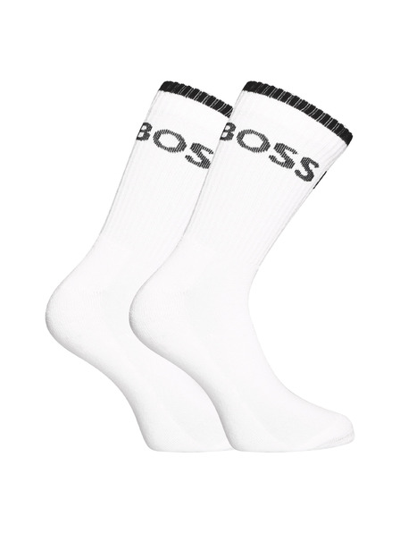 BOSS Комплект от шест - високи чорапи BOSS бели