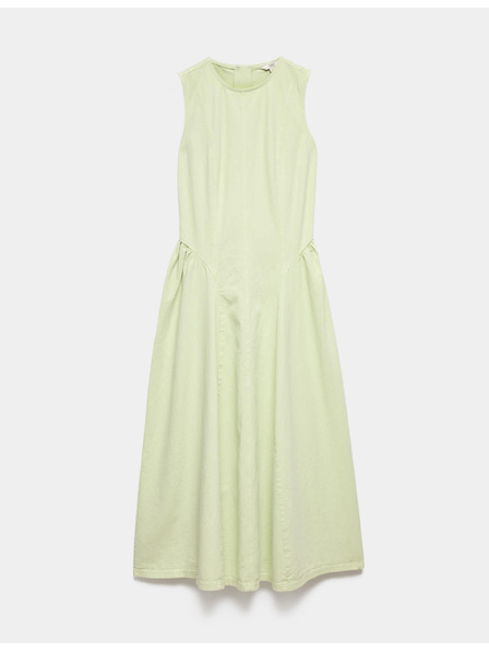Marks & Spencer Деним макси рокля със спуснат пояс Marks & Spencer зелена